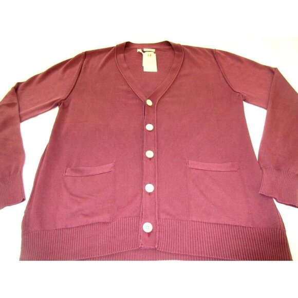 OOBE Brand Other - OOBE Brand Men's Ashworth Cotton Cardigan Italian Made Sweater Currant Red NWT